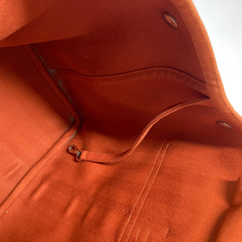 HERMES Tote Bag Canvas / Leather Orange bag handbag Valparaiso MM Women Used