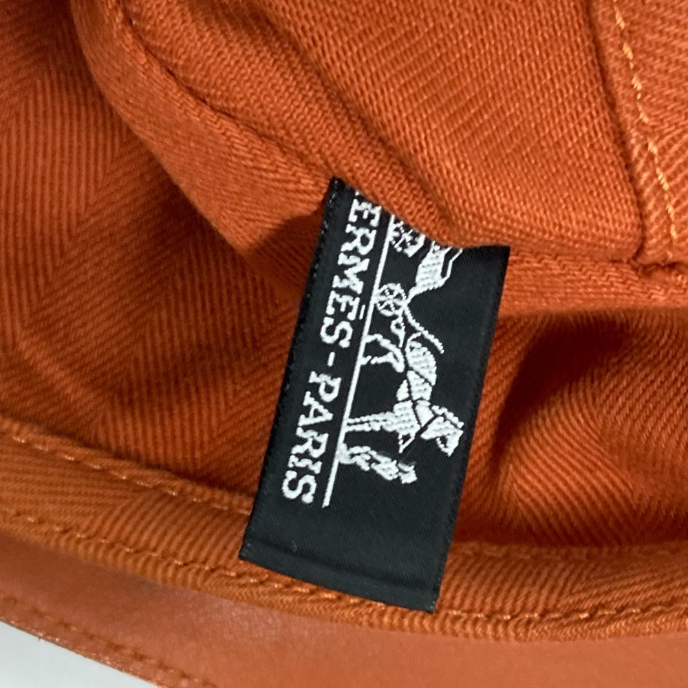 HERMES Tote Bag Canvas / Leather Orange bag handbag Valparaiso MM Women Used