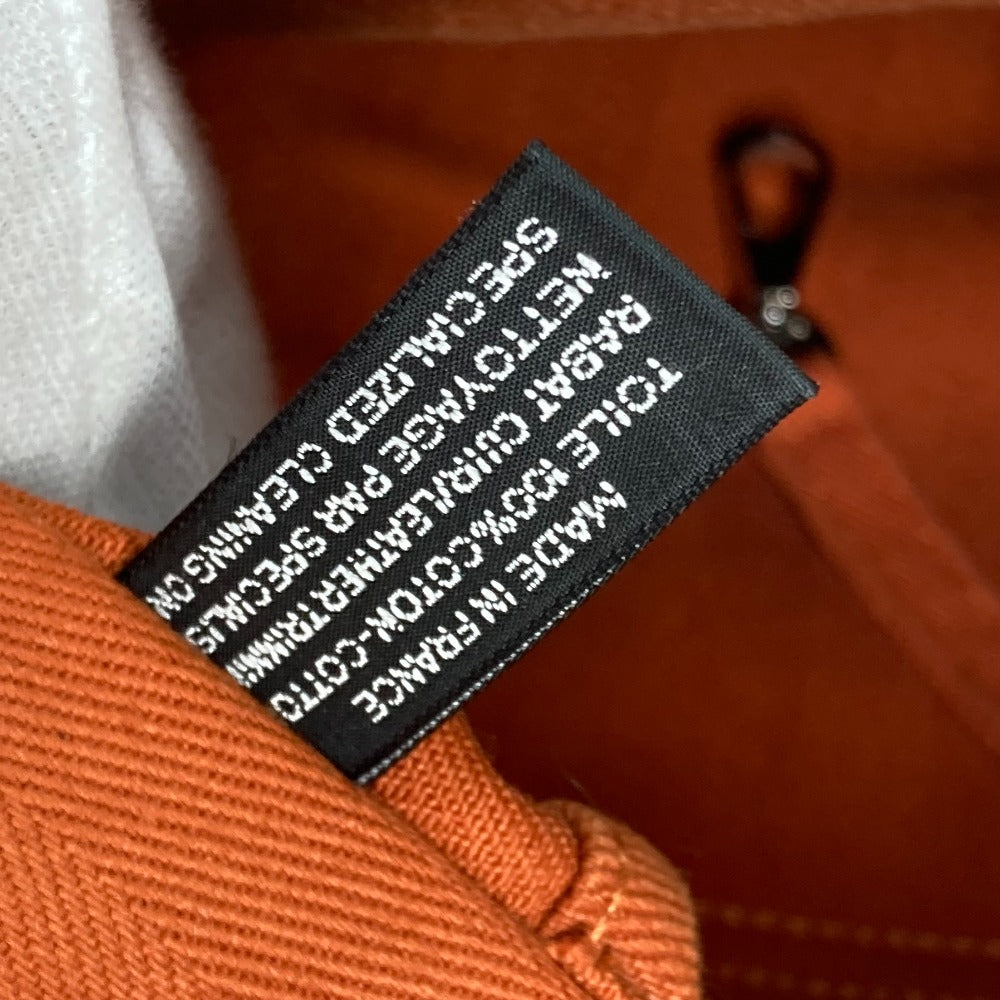 HERMES Tote Bag Canvas / Leather Orange bag handbag Valparaiso MM Women Used