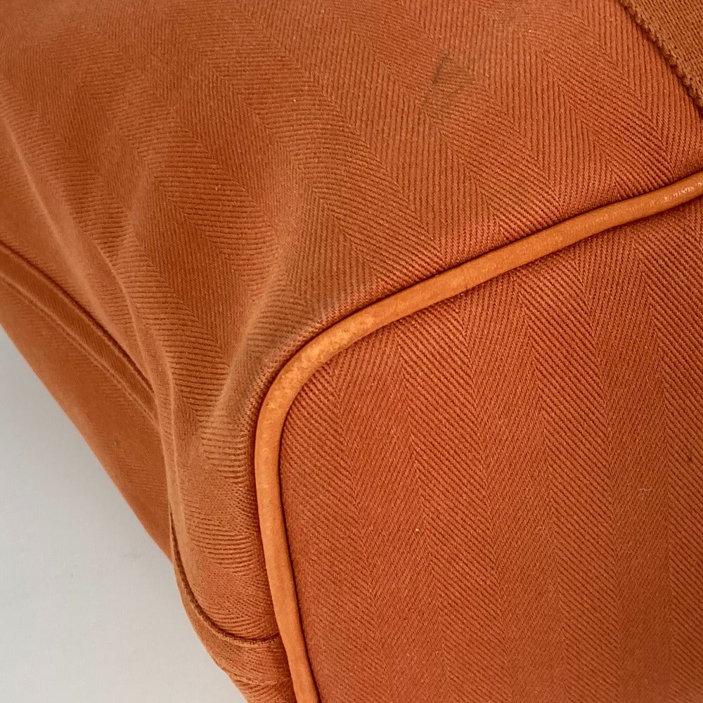 HERMES Tote Bag Canvas / Leather Orange bag handbag Valparaiso MM Women Used