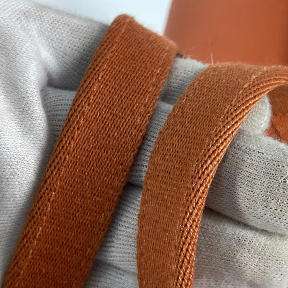 HERMES Tote Bag Canvas / Leather Orange bag handbag Valparaiso MM Women Used