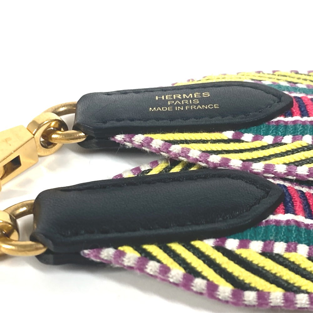 HERMES Shoulder strap Canvas / leather multicolor Sangle Kaval Women Used