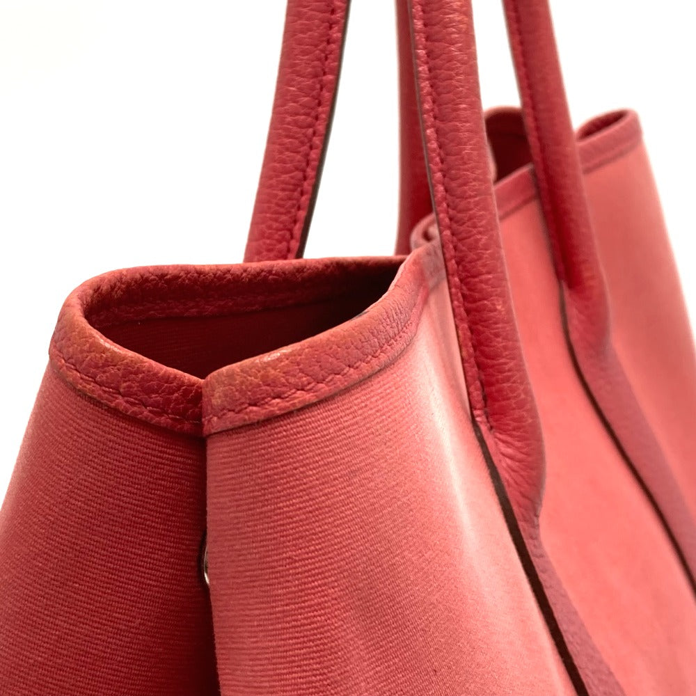 HERMES Tote Bag bag handbag Garden party PM Toile Officier / Vash Country pink Women Used