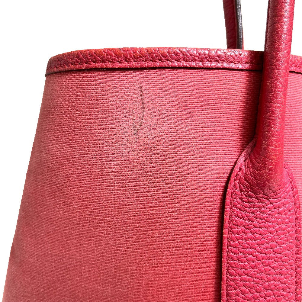 HERMES Tote Bag bag handbag Garden party PM Toile Officier / Vash Country pink Women Used