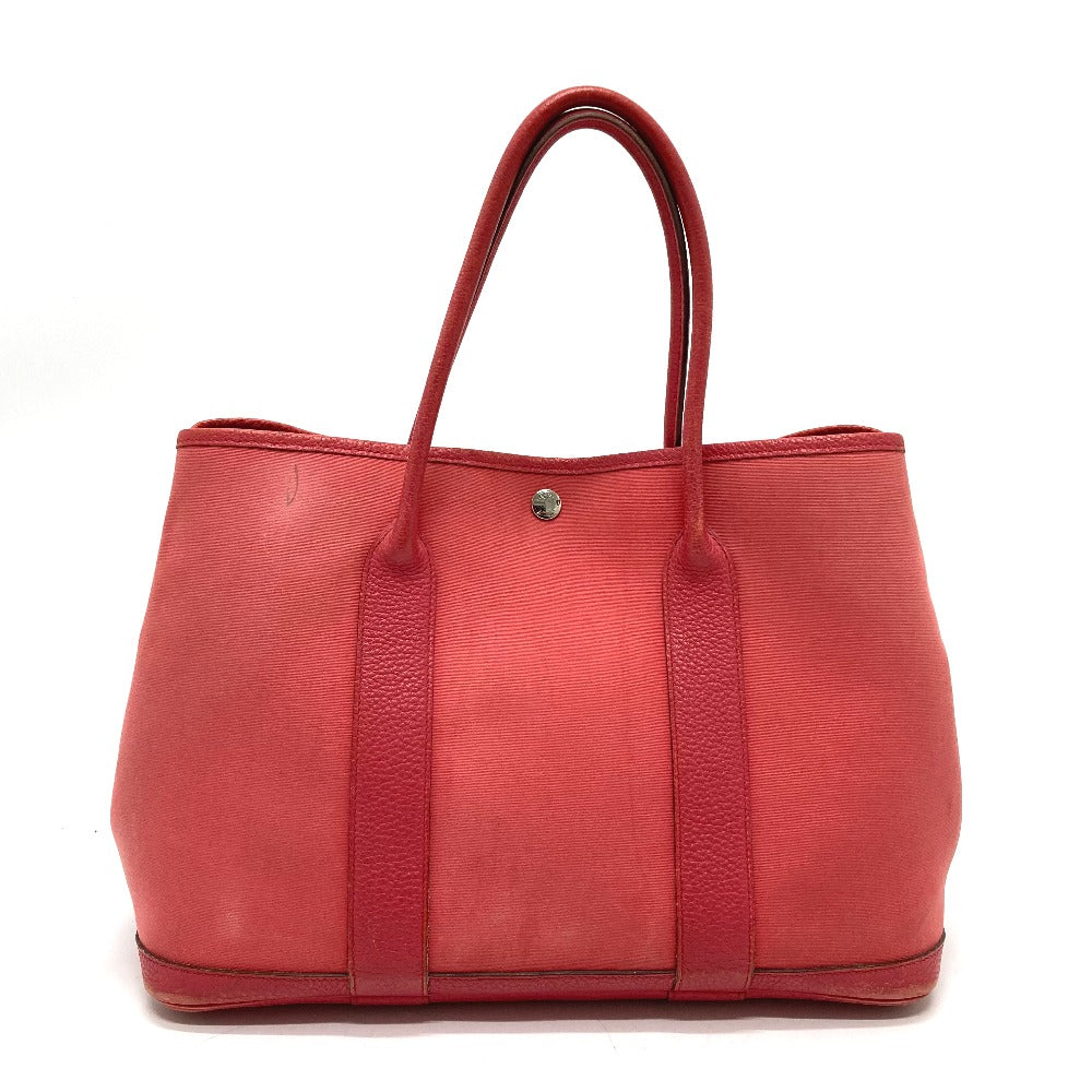 HERMES Tote Bag bag handbag Garden party PM Toile Officier / Vash Country pink Women Used