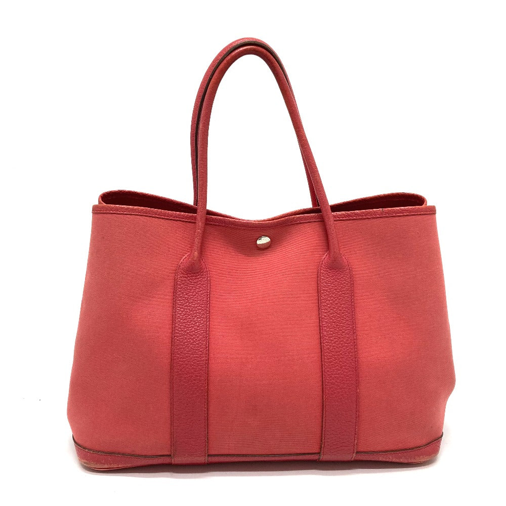 HERMES Tote Bag bag handbag Garden party PM Toile Officier / Vash Country pink Women Used