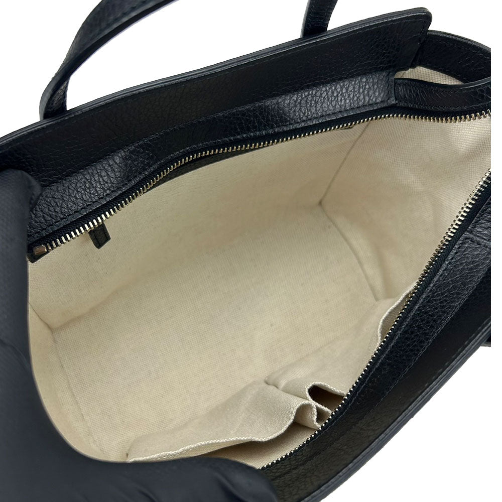 GUCCI Handbag 368827 leather black Swing Small Women Used