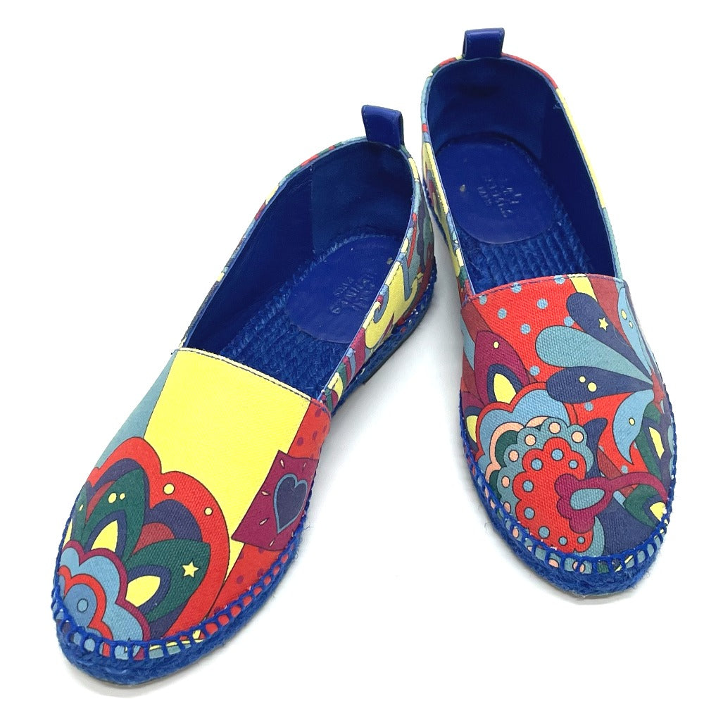HERMES Slip-on cotton multicolor Espadrille Women 35 Used