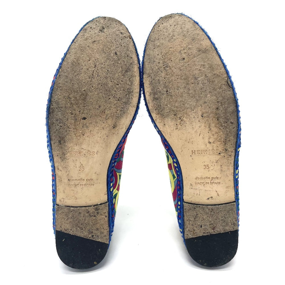 HERMES Slip-on cotton multicolor Espadrille Women 35 Used