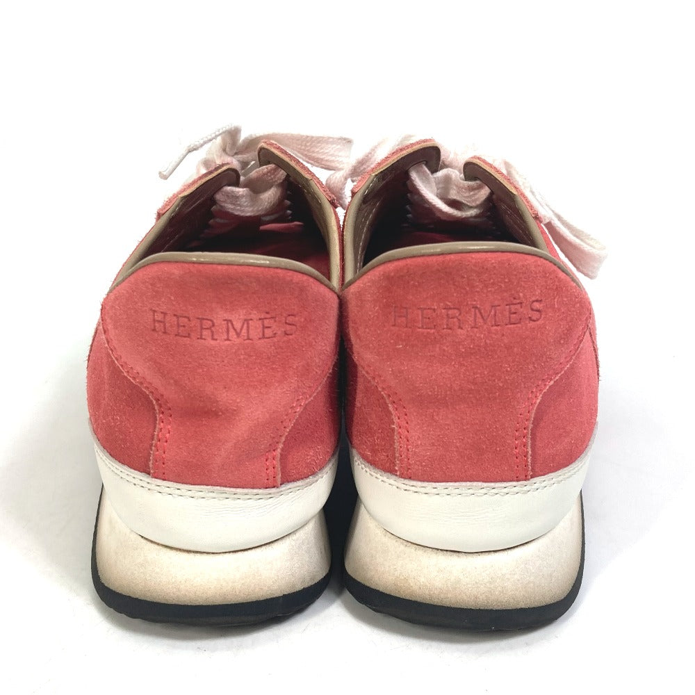 HERMES sneakers suede crimson quick shoes Women 36 Used