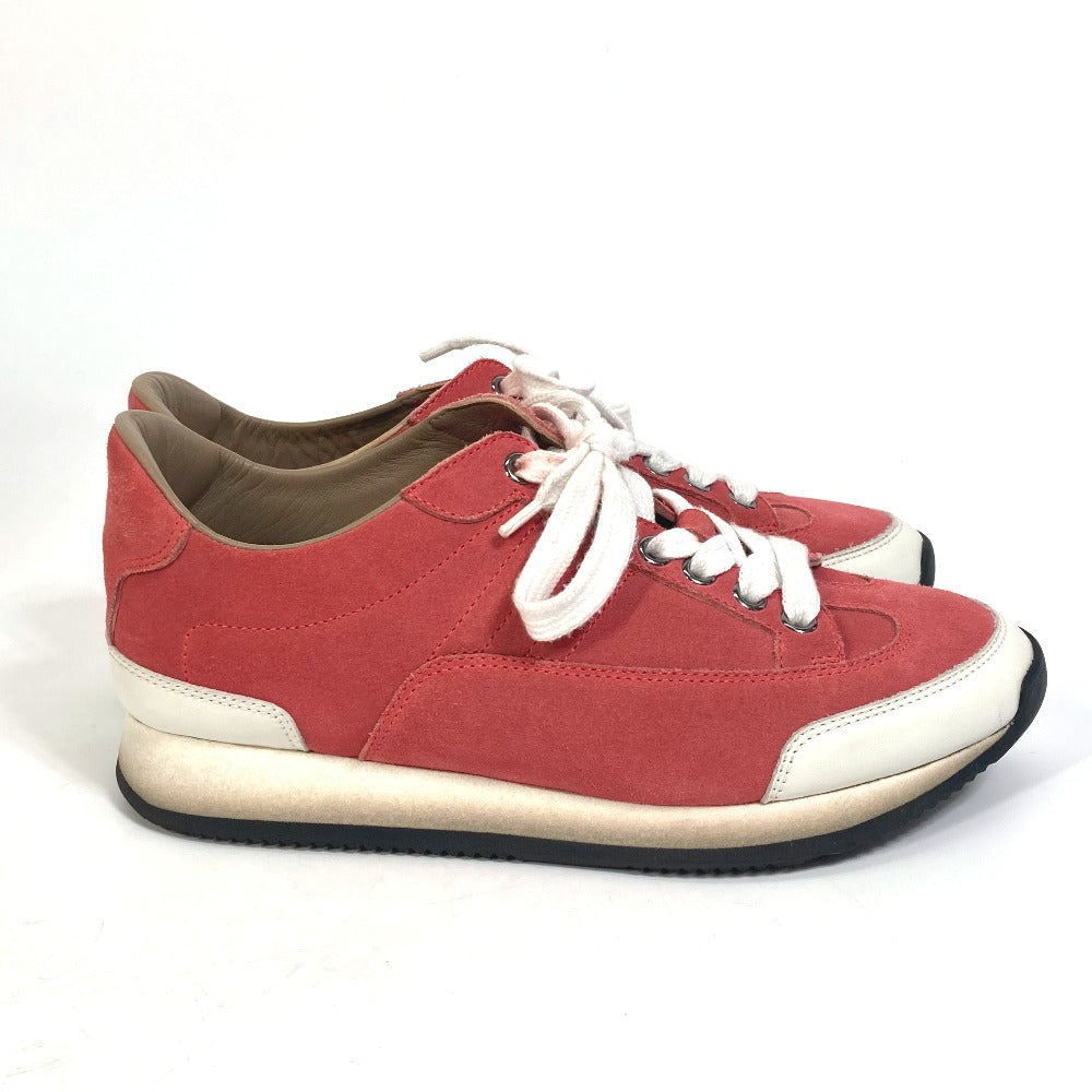 HERMES sneakers suede crimson quick shoes Women 36 Used