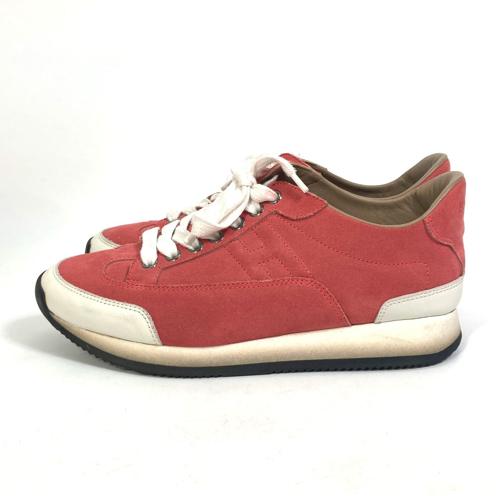HERMES sneakers suede crimson quick shoes Women 36 Used