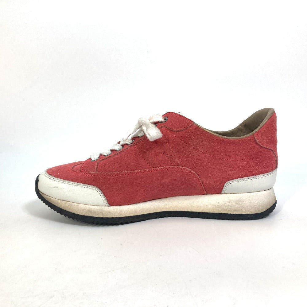 HERMES sneakers suede crimson quick shoes Women 36 Used