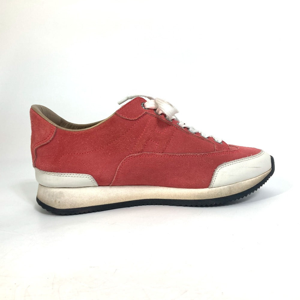 HERMES sneakers suede crimson quick shoes Women 36 Used