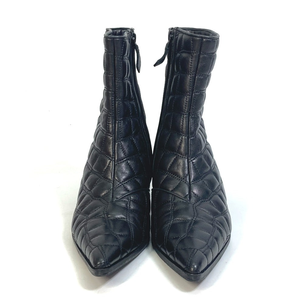HERMES boots leather black quilting Women 37 Used