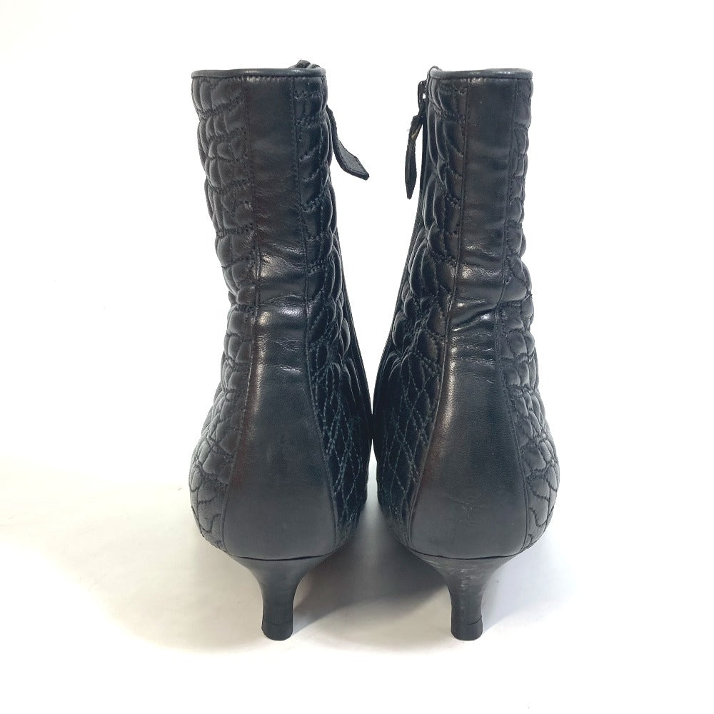 HERMES boots leather black quilting Women 37 Used