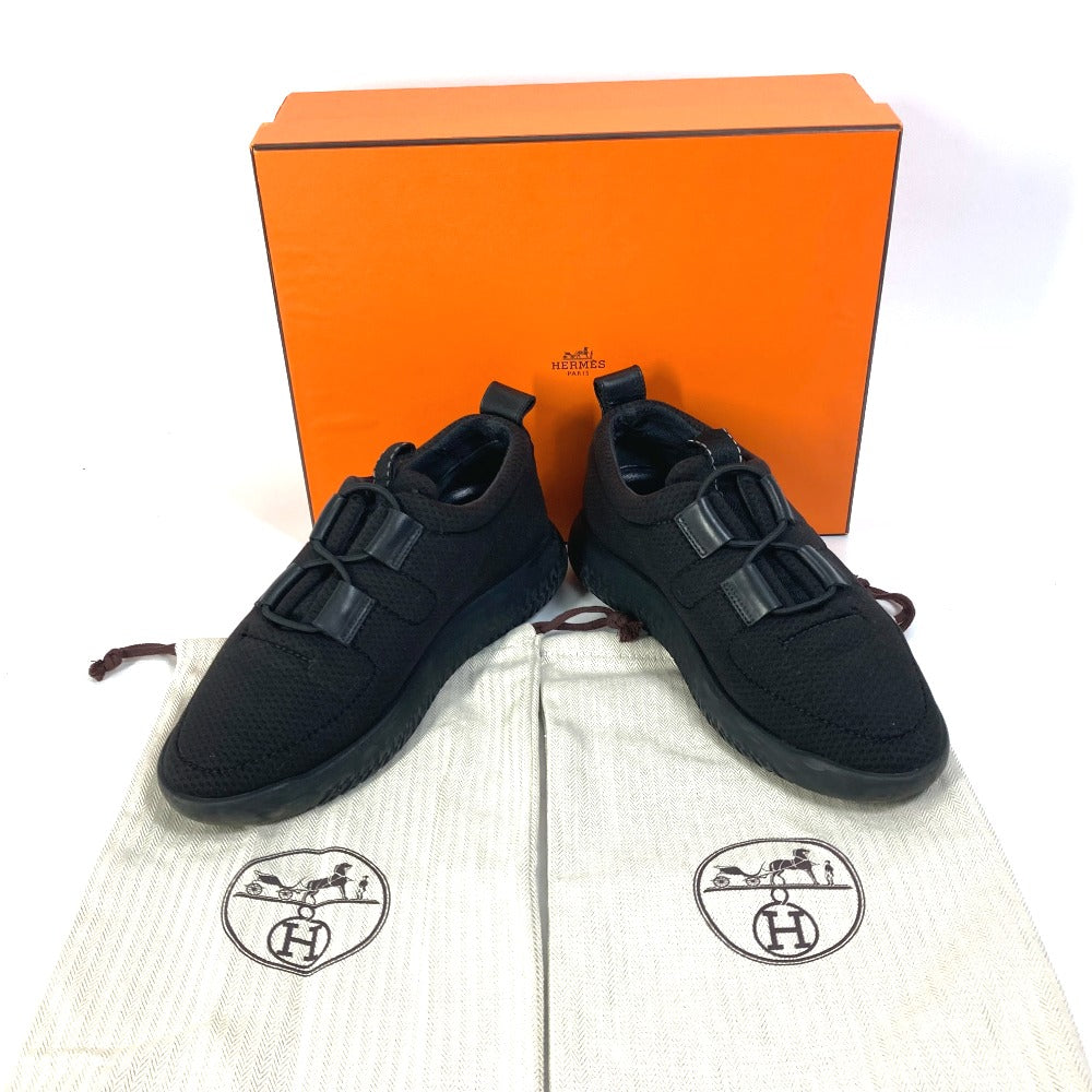 HERMES sneakers Mesh / leather black mesh Women 37 Used