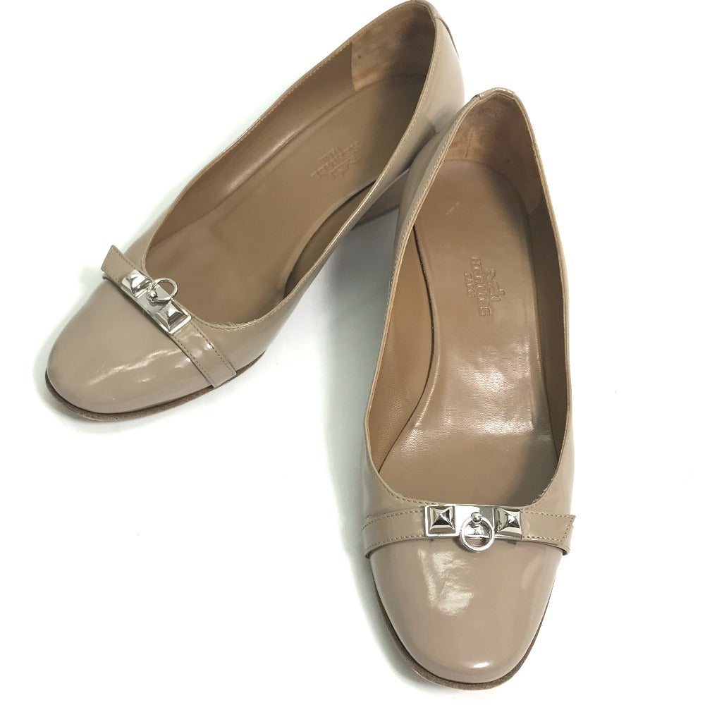 HERMES pumps Patent leather gray Medor Women 36 Used