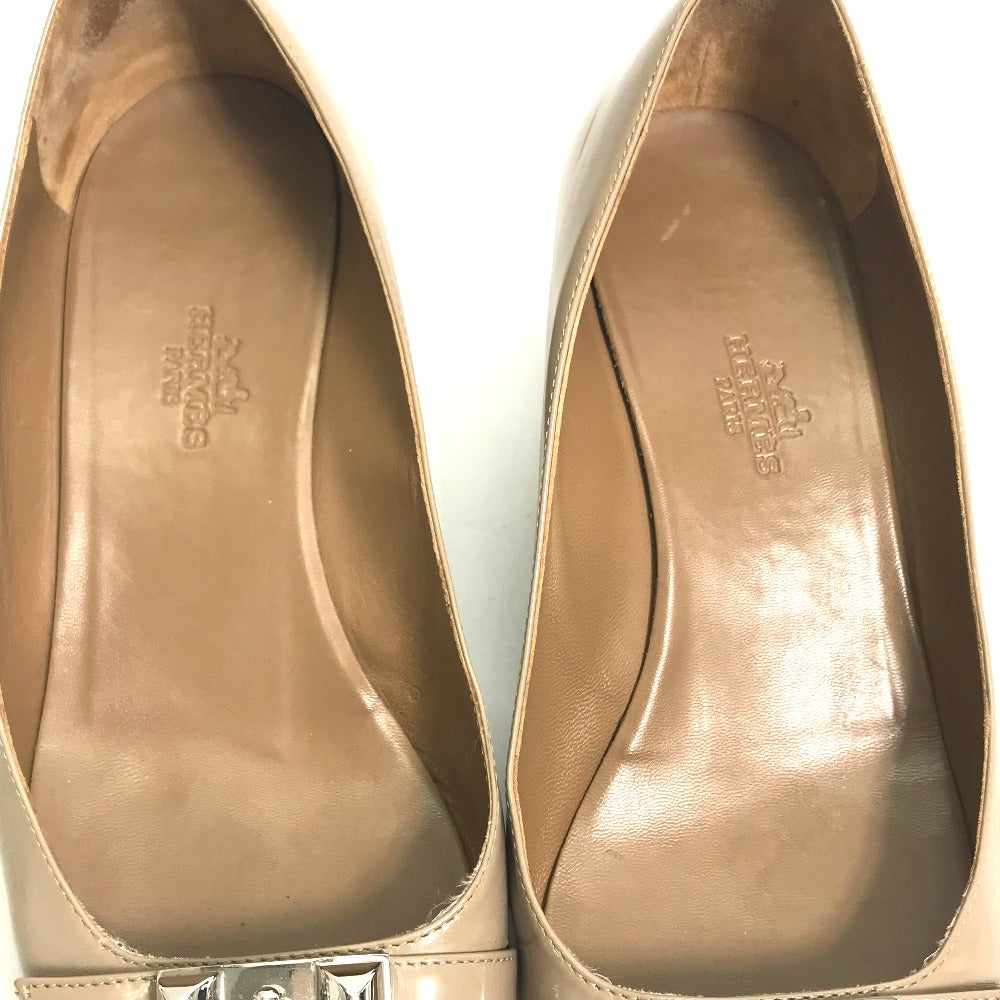 HERMES pumps Patent leather gray Medor Women 36 Used