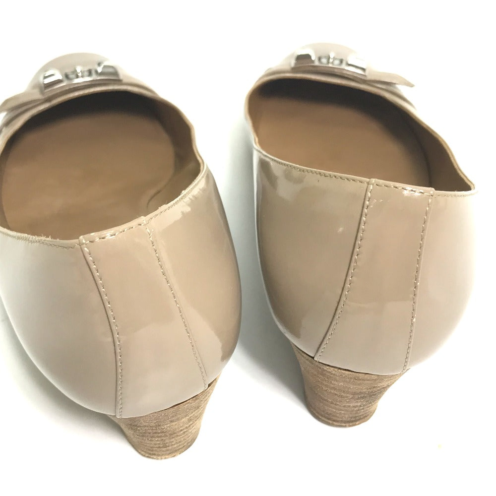 HERMES pumps Patent leather gray Medor Women 36 Used