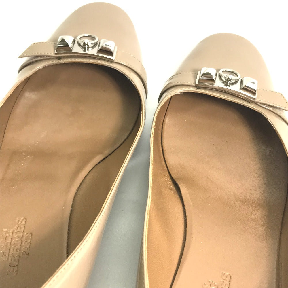 HERMES pumps Patent leather gray Medor Women 36 Used