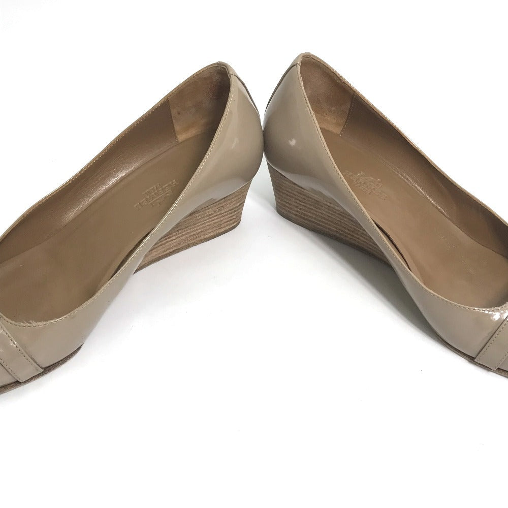 HERMES pumps Patent leather gray Medor Women 36 Used