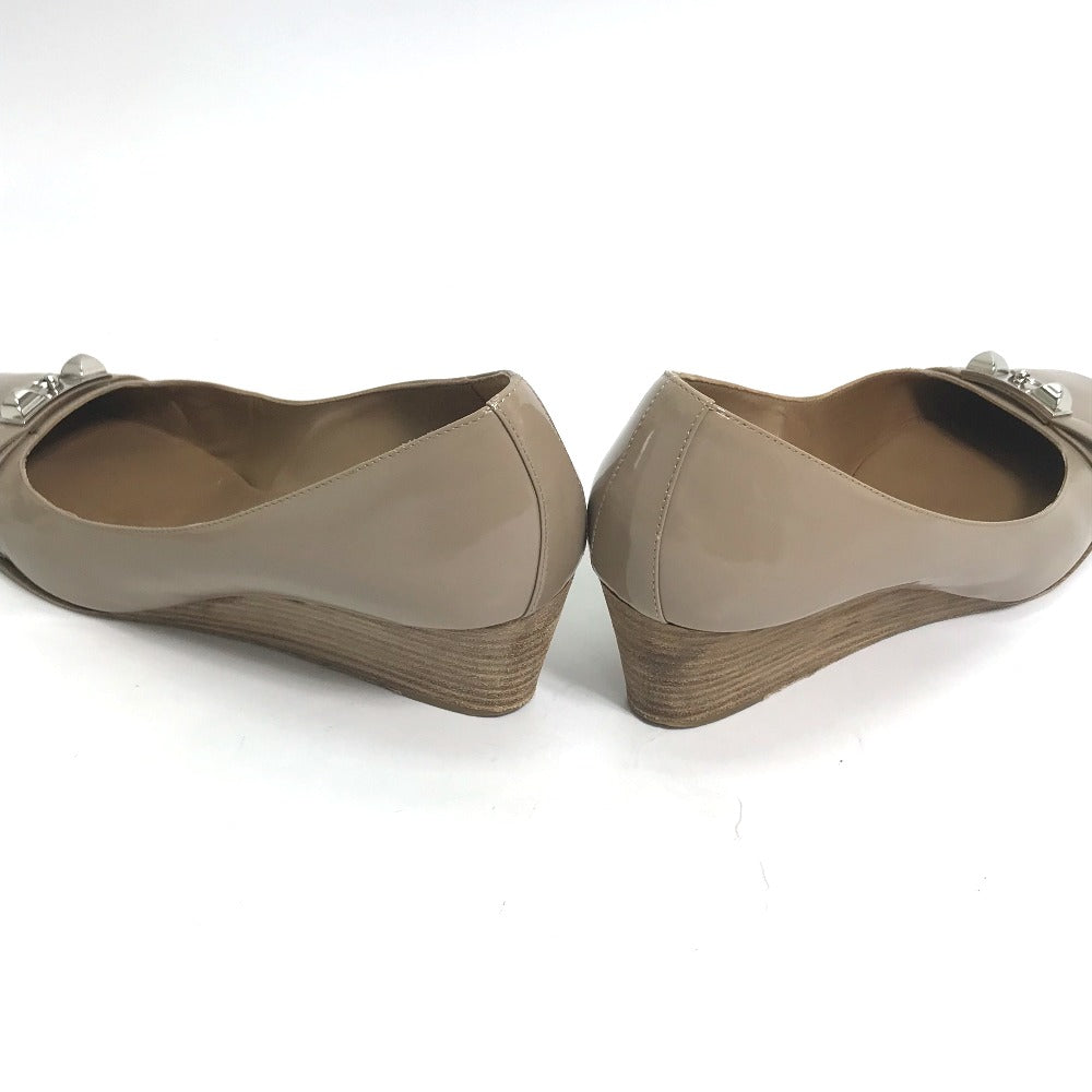 HERMES pumps Patent leather gray Medor Women 36 Used