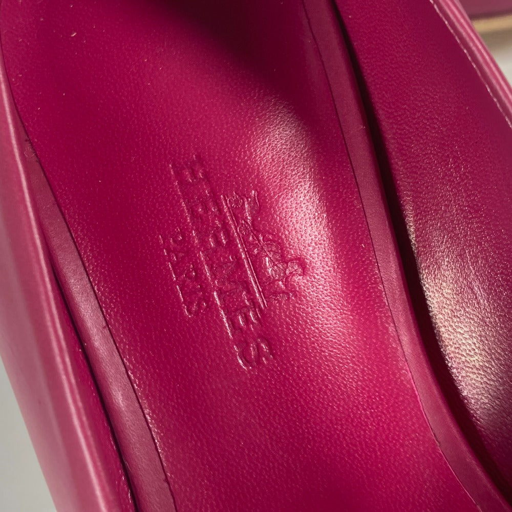 HERMES pumps leather pink Women 35 Used