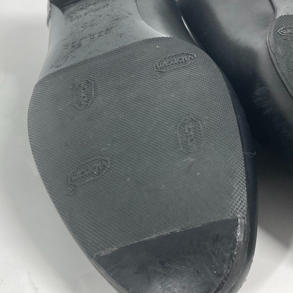 HERMES pumps leather black Serie Metal Flat shoes Women 35 Used