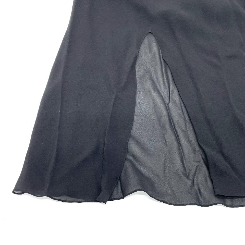 HERMES dress silk gray Madras ROBE ENCOLURE VOILE COTON SOIE MADRAS 38