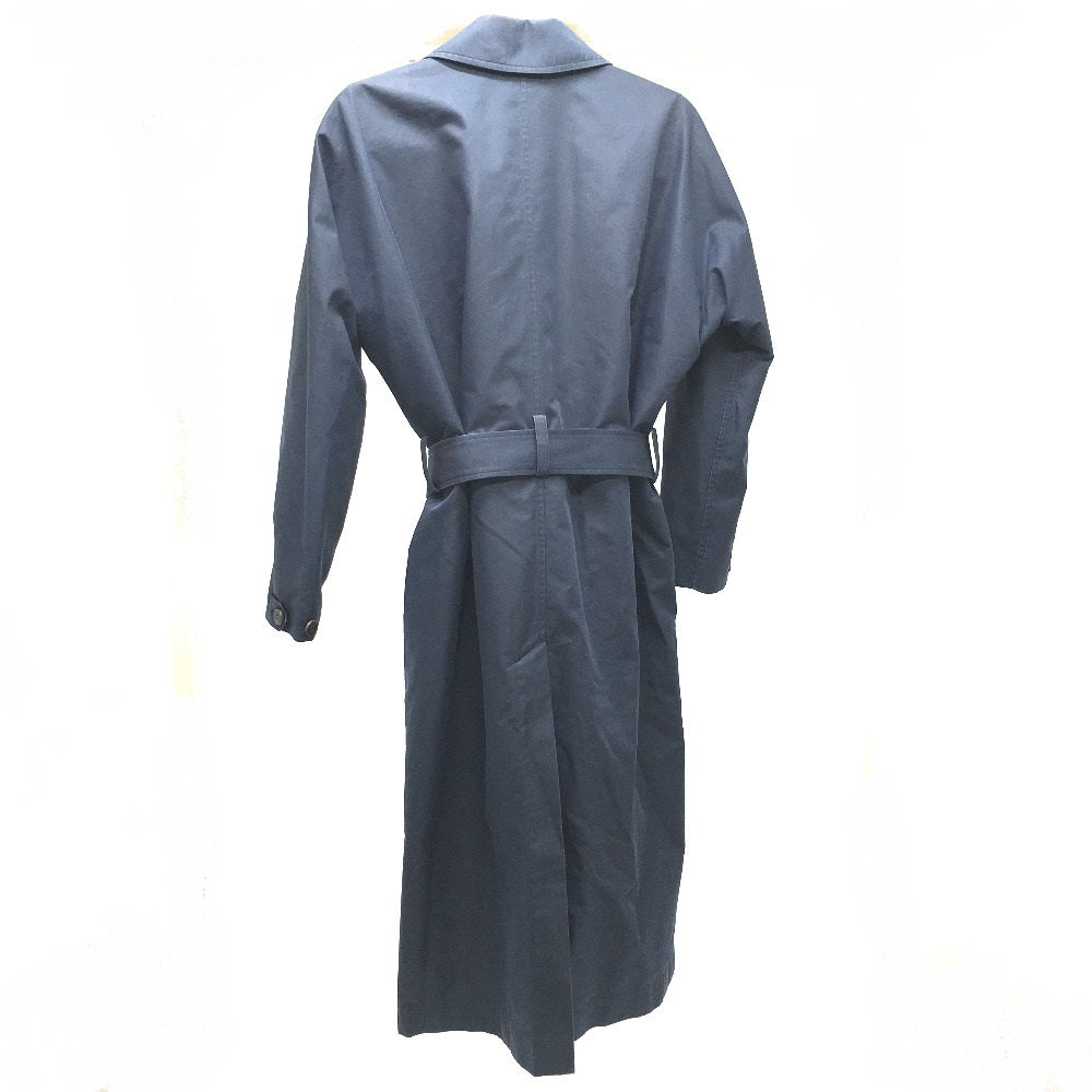 HERMES trench coat cotton Navy With belt Thin spring coat Women 34 Used