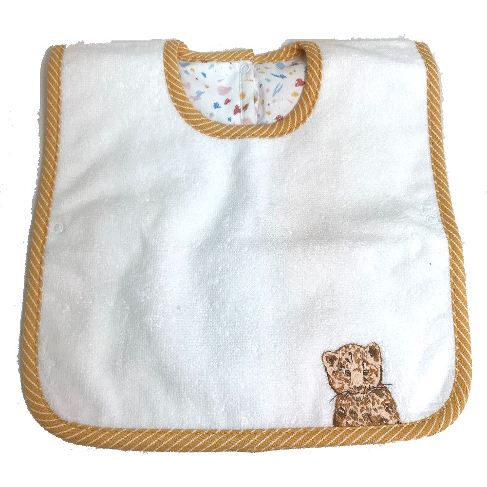 HERMES Other fashion goods cotton white Embroidered animal print Pass Pass Bib Bib