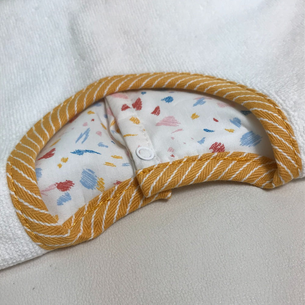 HERMES Other fashion goods cotton white Embroidered animal print Pass Pass Bib Bib