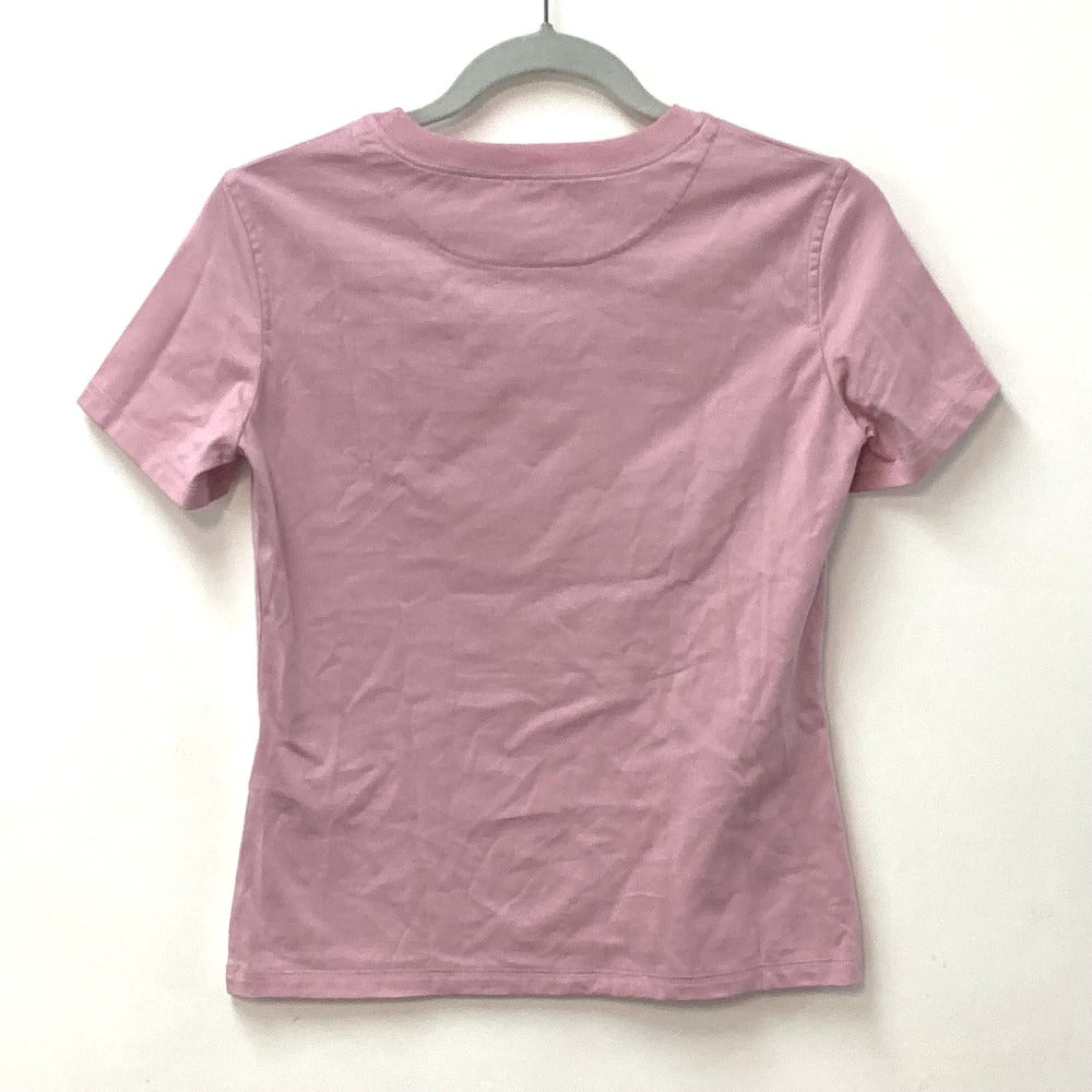 HERMES Short sleeve T-shirt cotton pink 22Stainless Steel cartouche Women 36 Used