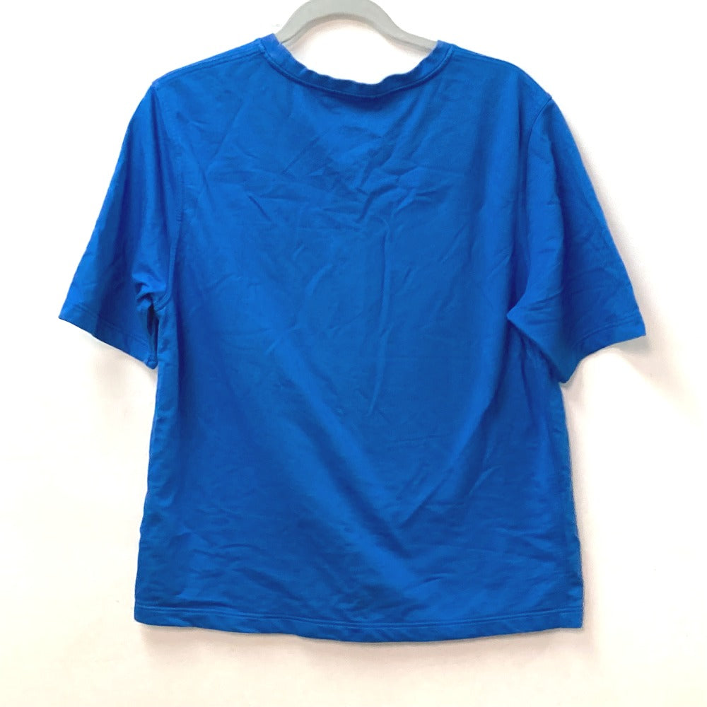 HERMES Short sleeve T-shirt cotton blue Hello Mr. Falier Patch mens M Used