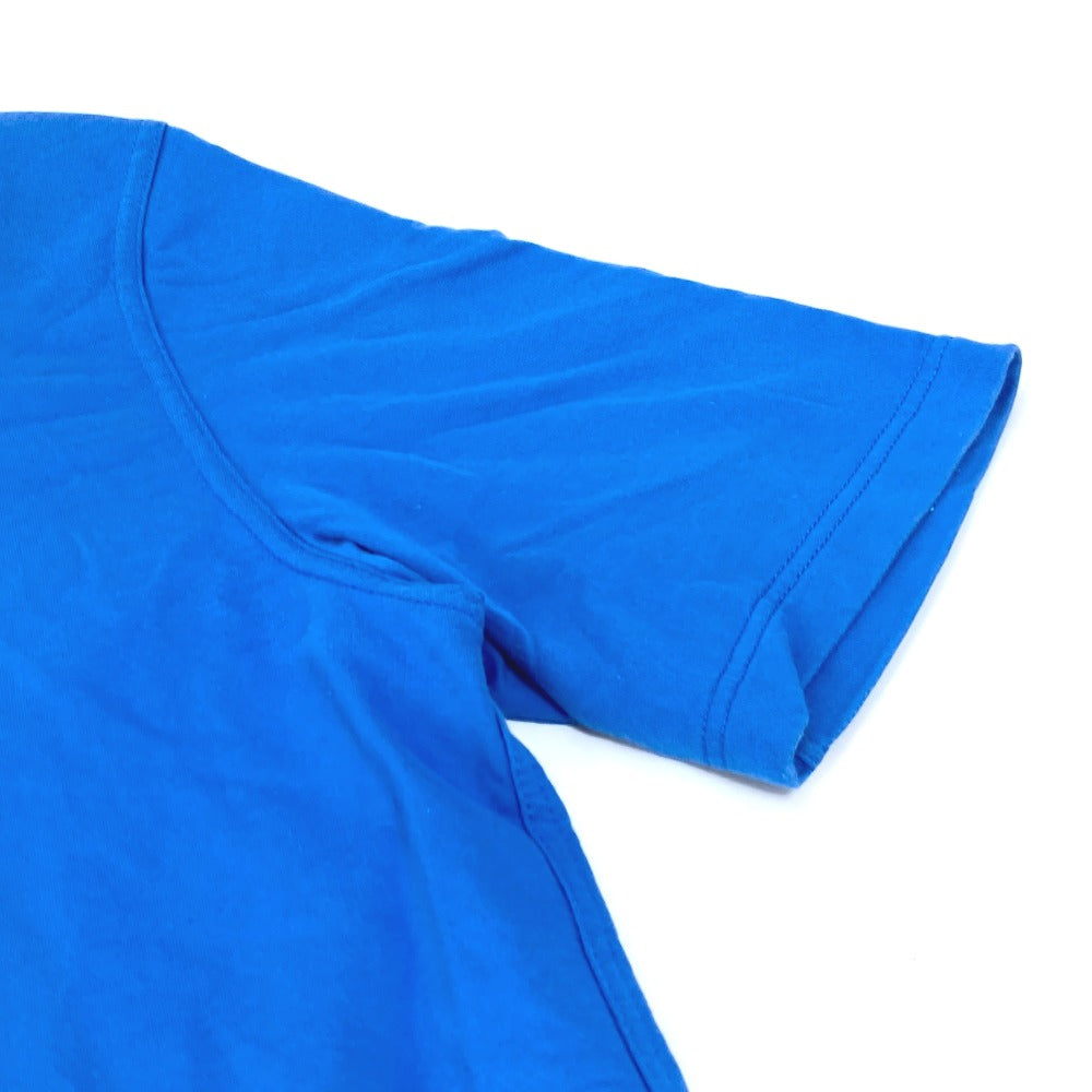 HERMES Short sleeve T-shirt cotton blue Hello Mr. Falier Patch mens M Used