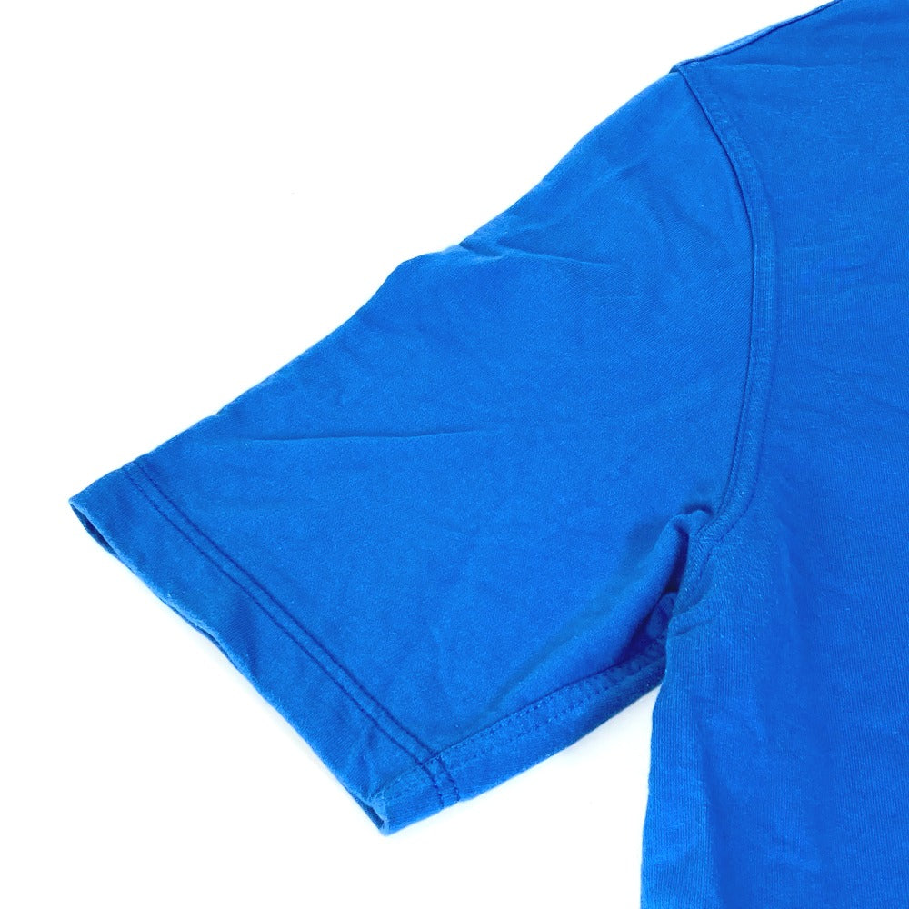 HERMES Short sleeve T-shirt cotton blue Hello Mr. Falier Patch mens M Used