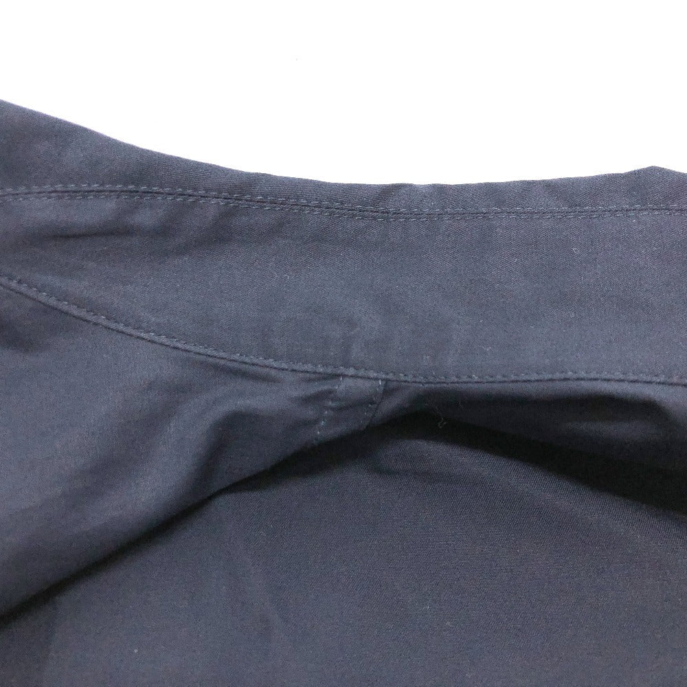 HERMES Long sleeve shirt cotton Navy 23 Stainless Steel Serie Button Zip up Women 34 Used