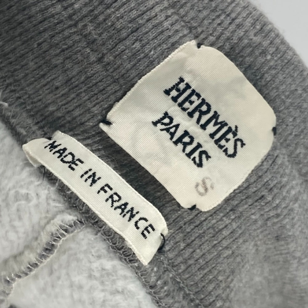 HERMES Pants cotton gray Long pants Overall handle Women 38 Used