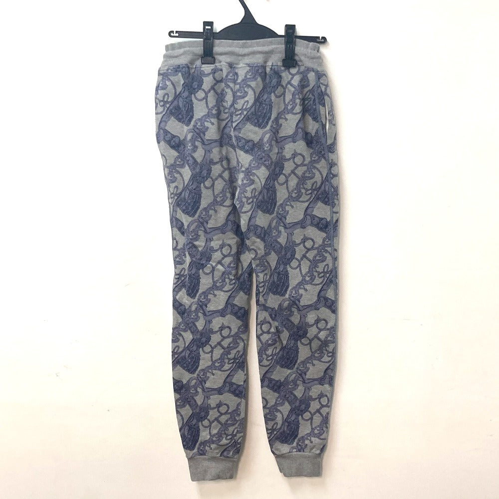 HERMES Pants cotton gray Long pants Overall handle Women 38 Used
