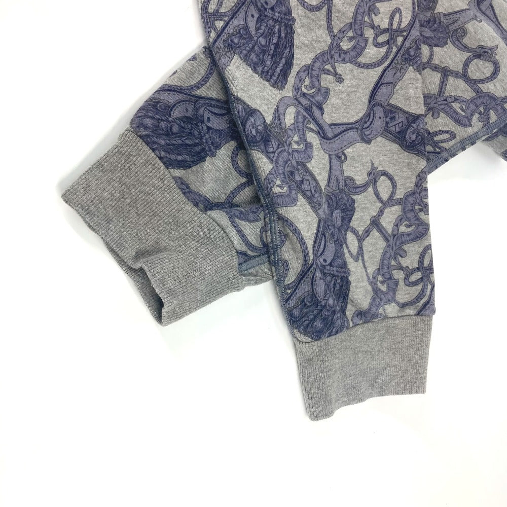 HERMES Pants cotton gray Long pants Overall handle Women 38 Used