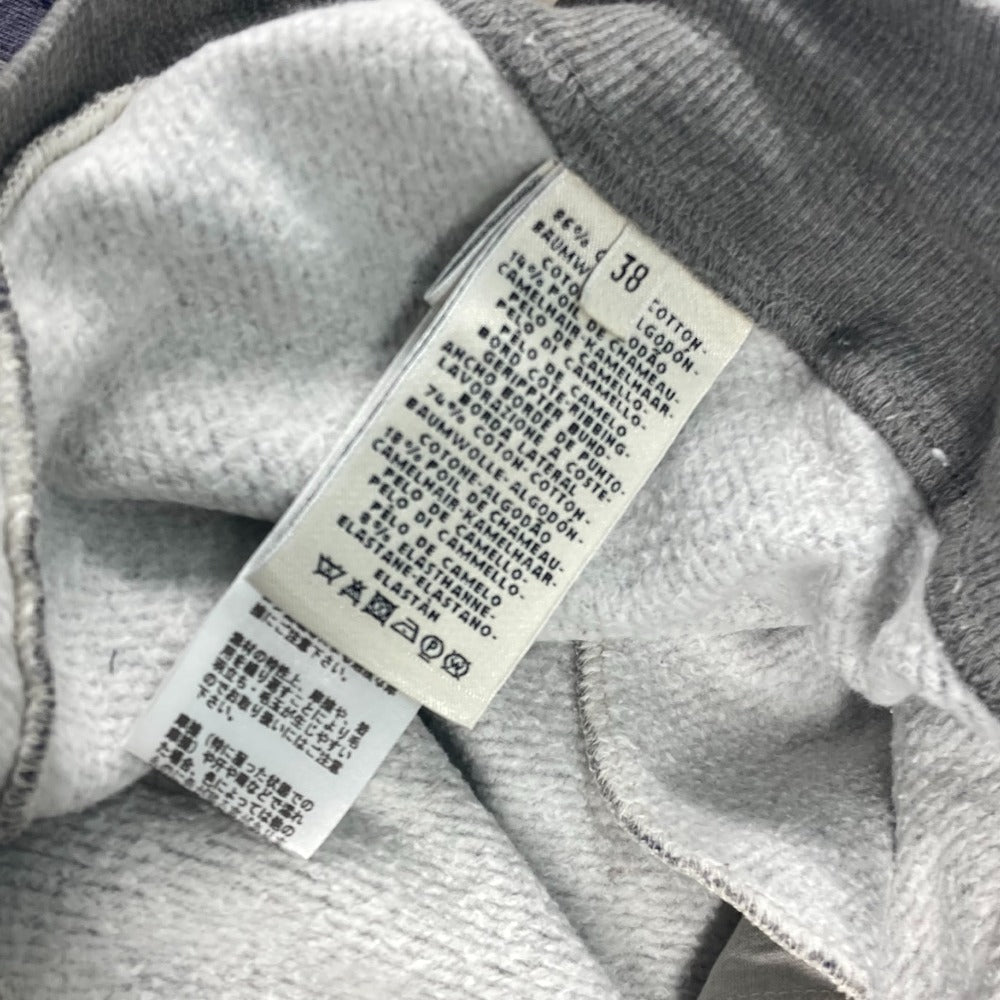 HERMES Pants cotton gray Long pants Overall handle Women 38 Used