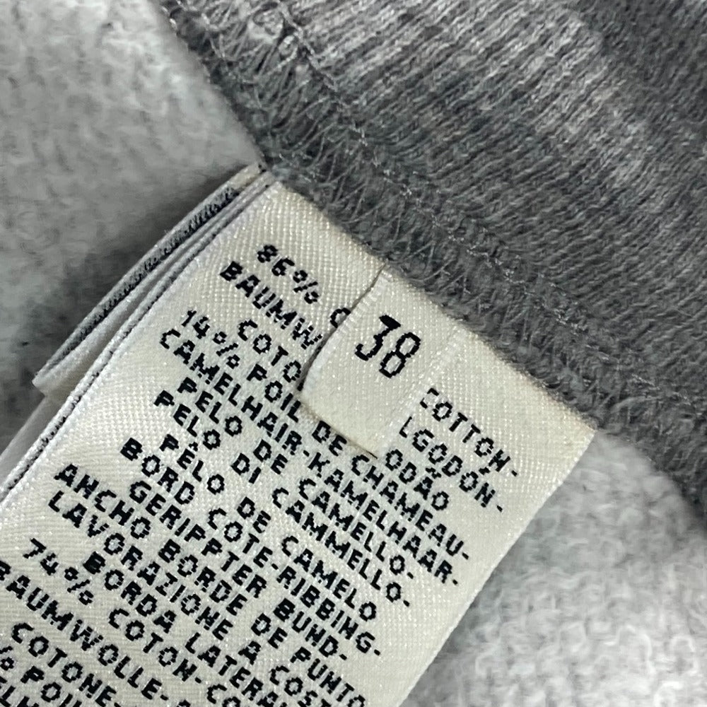 HERMES Pants cotton gray Long pants Overall handle Women 38 Used