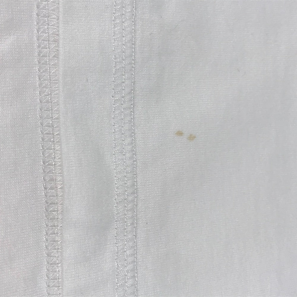 HERMES Short sleeve T-shirt cotton white logo Microcartouche Women 38 Used