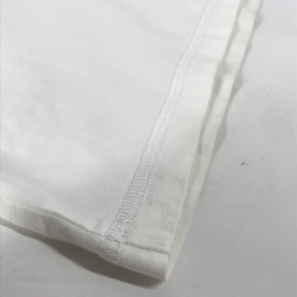HERMES Short sleeve T-shirt cotton white logo Microcartouche Women 38 Used