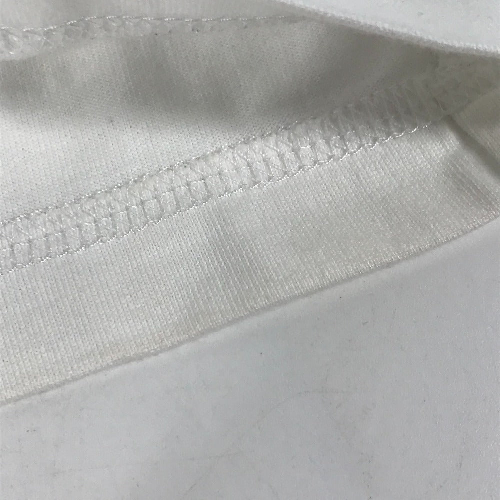 HERMES Short sleeve T-shirt cotton white logo Microcartouche Women 38 Used