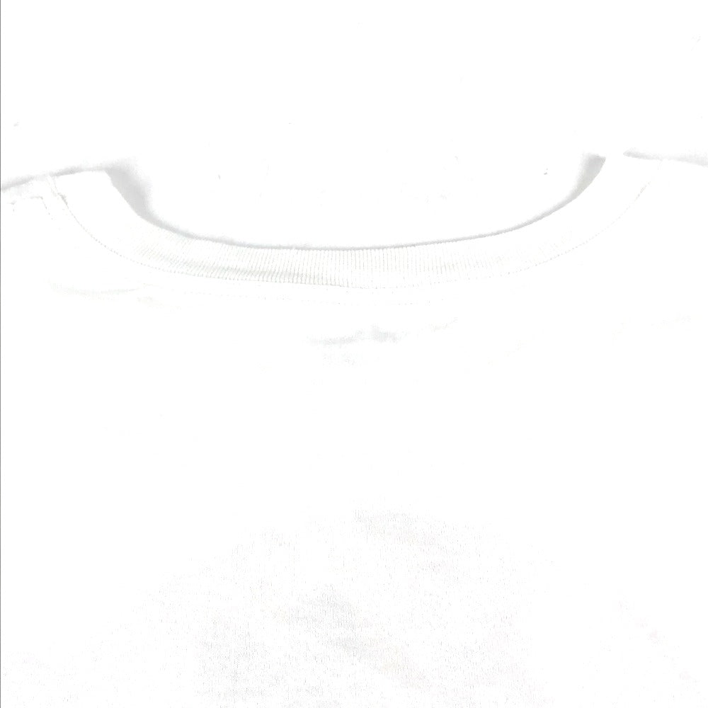HERMES Short sleeve T-shirt cotton white logo Microcartouche Women 38 Used