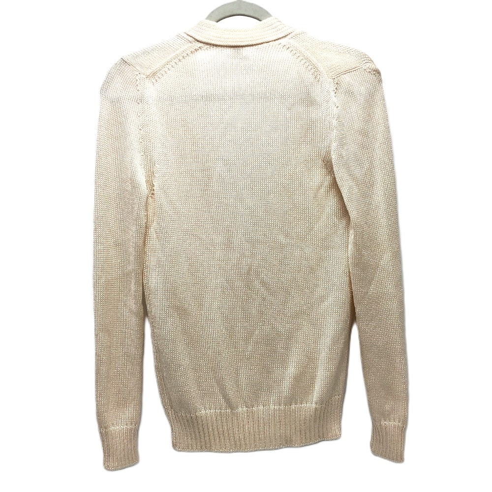 HERMES cardigan silk beige Outerwear Long Sleeve Women 36 Used