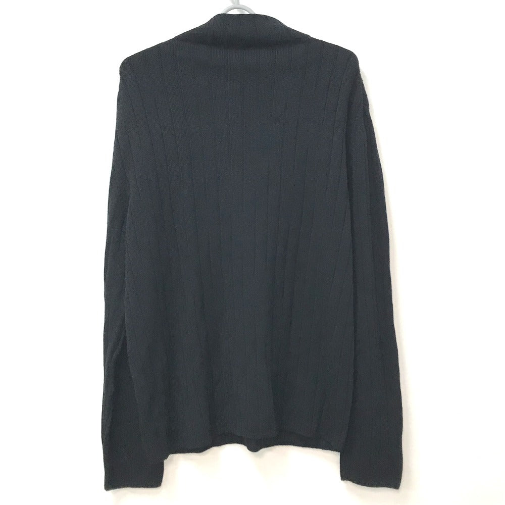 HERMES sweater Wool, Silk, Cashmere black Turtleneck Long Sleeve Apparel stripe mens L Used