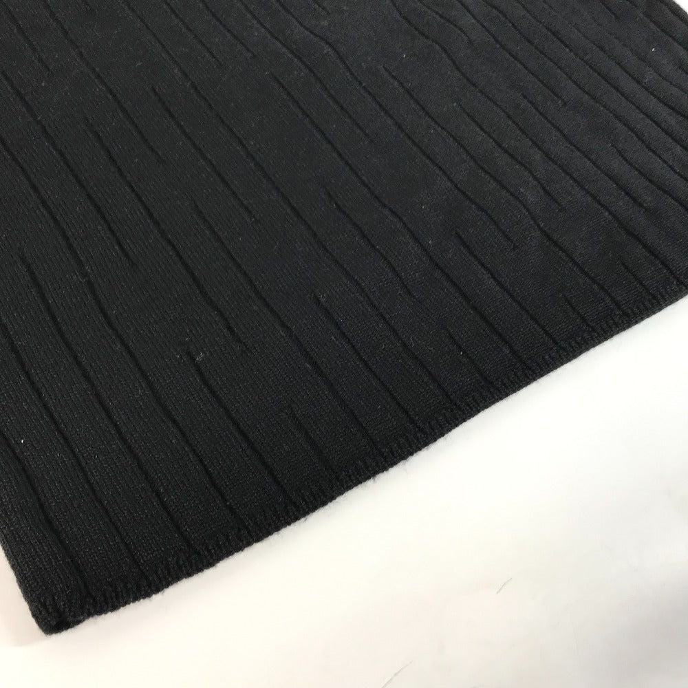 HERMES sweater Wool, Silk, Cashmere black Turtleneck Long Sleeve Apparel stripe mens L Used